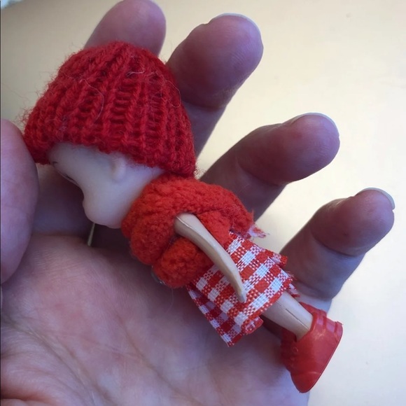 Toddler elf doll RED girl looks cute on a shelf - Picture 4 of 5